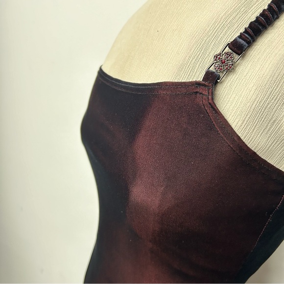 90s two-tone velour floor-length gown 🥀 - Picture 6 of 6